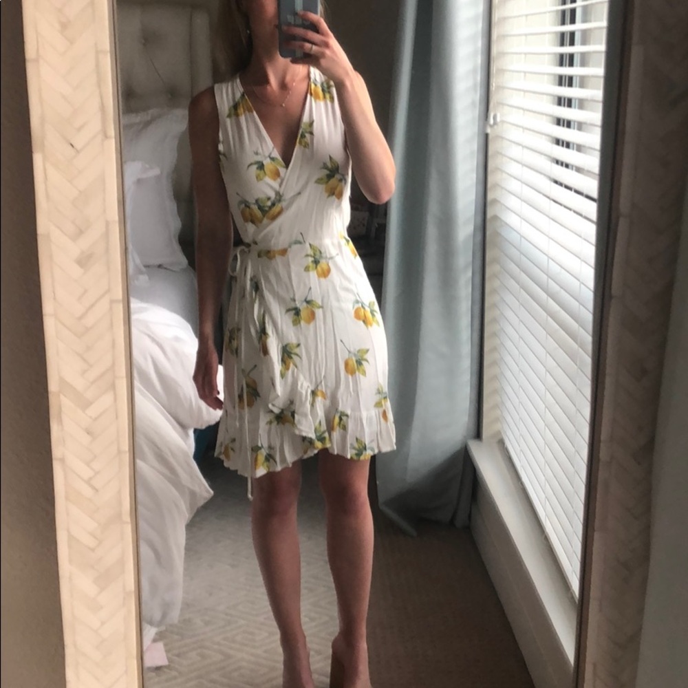 Rails lemon wrap dress